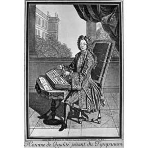 Dulcimer C1600 Nfrench Depiction Of A Dulcimer Being Played Engraving 17Th Century Poster Print by (24 x 36)