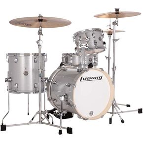 Ludwig Breakbeats By Questlove 4-piece Shell Pack with Snare Drum - Silver Sparkle