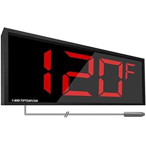 Large Display Thermometer with 4" Digits for Extra Large Display, Thermometer Displays in °C or °F. Large LED Temperature Display (3 Digit Model)