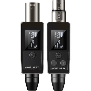 EBJ Wireless Microphone System UHF wireless XLR transmitter and receiver for dynamic/capacitive microphones, 48V Phantom power supply, electric guitar/bass, audio mixer, PA system (One drag one)
