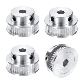 uxcell 4pcs GT-2 40T Pulley Synchronous Wheel 5mm Bore, Aluminum Timing Pulley 40 Teeth, Fit Width 6mm Timing Belt for 3D Printer CNC Machine