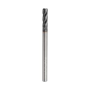 HARFINGTON Carbide Square Nose End Mill Bit 9/64" Cut Dia 4 Flutes TiAlN Coated Milling Cutter for Hardened Steel Metal (9/64" Shank 1/2" Cut Length 2" Long 30 Degree HRC53-55)