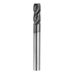 HARFINGTON Carbide Square Nose End Mill Bit 9/32" Cut Dia 4 Flutes TiAlN Coated Milling Cutter for Hardened Steel Metal (9/32" Shank 5/8" Cut Length 2-7/16" Long 30 Degree Helix)