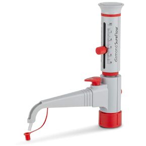 Globe Scientific GBTD-R-10 Bottle Top Dispenser with Recirculation, 1.0mL to 10.0mL, 0.2mL Increment