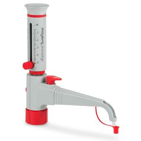 Globe Scientific GBTD-R-05 Bottle Top Dispenser with Recirculation, 0.5mL to 5.0mL, 0.1mL Increment