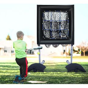 9 Hole Softball Baseball Pitching Hitting Target Net with Strike Zone Softball Baseball Batting Practice Net for Hitting Pitching 9 Pocket Pitching Hitting Batting Nets for Baseball Softball Practice