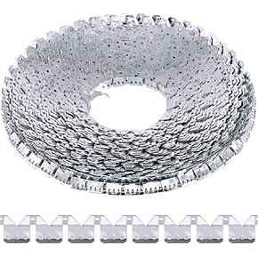 Rustark 65 ft Flexible Metal Tack Strip Three-Tooth Upholstery Premium Heavy Duty Curve Ease Grip for Furniture, Chairs, Sofa, Bed Repair
