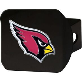 FANMATS - 22529 NFL Arizona Cardinals Metal Hitch Cover, Black, 2" Square Type III Hitch Cover
