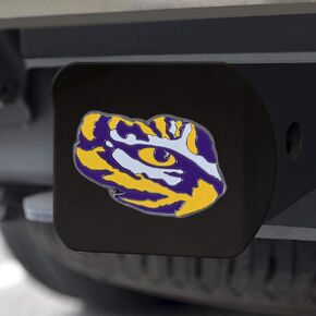 FANMATS 22636 LSU Tigers Black Metal Hitch Cover - 3D Color Emblem