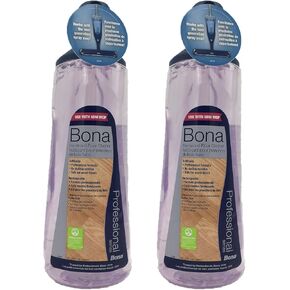 Bona Pro 34 Oz Hardwood Floor Cleaner Refill Cartridge, Premium No-Residue Formula, Ready-to-Use Cartridge For Bona Hardwood Floor Spray Mop, Cleans Dirty, Smudged Wood Floors (Pack of 2)