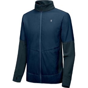 Little Donkey Andy Men's Thermal Hybrid Running Jacket Lightweight Breathable Warm Insulated Hiking Jacket