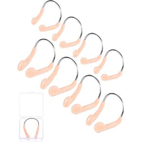 Swimming Nose Clip Competition Protector Nose Plugs for Swimming for Adults Kids Using, Beige