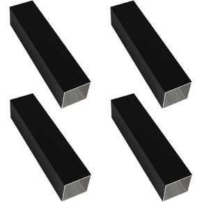 Black Aluminum Square Tubing 4Pcs 20mm x 20mm x 1000mm Long Wall Thickness 1mm, 4 Pack 0.8 inch 0.8" Aluminum Square Tube Black Color 0.8 x 0.8 x 0.04 x 39.37" inch (Appr)