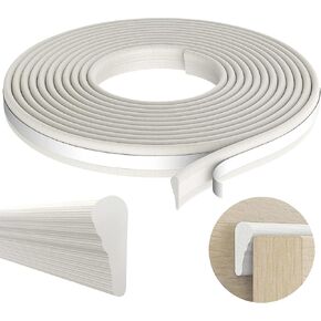 moonoom 235'' Wedge Weather Stripping Window Seal, Self Adhesive Window and Door Insulation Strips, Soundproof PU Foam Gap Sealer Tape for Window Doors Frame Drawer Filler (White)