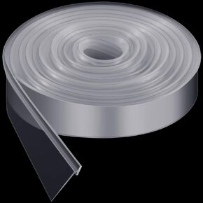 Treela Swing Doors Bathroom Seal 108 Inch Shower Door Seal Strip Silicone Shower Bottom Waterproof Door Sweep Replacement Seal for Home Bathroom Shower(Clear,T Style)