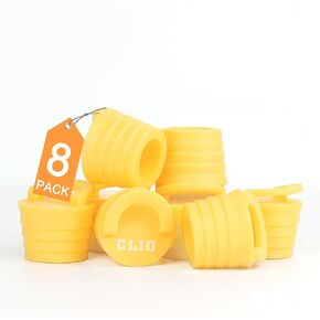 CLIO Kayak Scupper Plug Kit with Handle, Universal Kayak Plugs Accessories, Yellow (8 Pack)