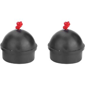 VGEBY 2Pcs Pool Chalk Holder, No-Slip Cue Tip Chalk Billiard Pool Cue Chalk Holder with Cord for Snooker Pool (Black) Chalk Holder for Billiards Octagon