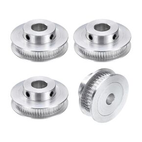 uxcell 4pcs GT-2 60T Pulley Synchronous Wheel 12mm Bore, Aluminum Timing Pulley 60 Teeth, Fit Width 6mm Timing Belt for 3D Printer CNC Machine