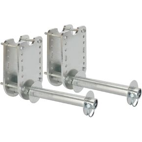 2 Pack Boat Lift Wheel Kit, Adjustable Boat Lift Wheel Bracket,Aluminum Mounting Plate and Stainless Steel Axles, Boat Lift Fixed Wheel Kit Fits Most Lifts(Wheels not Included)