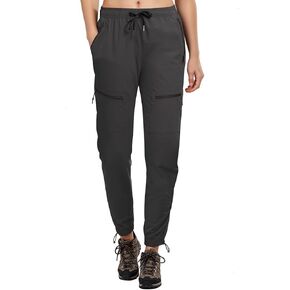 Womens Hiking Pants Lightweight Regular Tall Inseam 30"/32"/34"/36" Quick Dry Cargo Joggers with Zipper Pockets Nylon