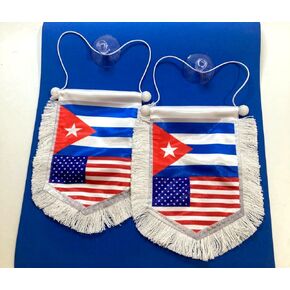 Cuban American Cubana Cubano pride wherever you go with our Cuban American Flag Pride Flag for Car Rearview Mirror Banderas Cuba USA