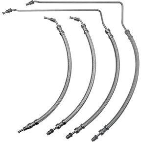 مجموعة خرطوم أسطوانة الكبش الهيدروليكية القابلة للإمالة لاستبدال 32-864589 32-864588 9B-104A 32-99904Q(x2) مناسبة لـ Mercruiser Alpha One مع أسطوانة التشذيب (15-9/16 بوصة) وبرافو 1 2 3 X (4 قطع) in Kuwait