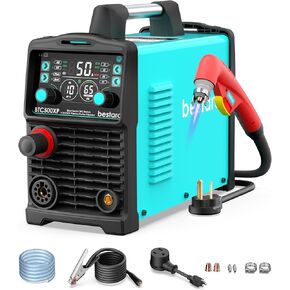 Plasma Cutter, 65Amp Blow Back Pilot Arc [Air Sensor Technology], 110V/220V Dual Voltage Non-HF CNC Plasma Cutting Machine, Digital Screen Display (BTC650XP 11GEN 110V/220V)