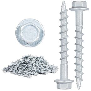 SD Connector Screws - #9 x 1-1/2" Heavy-Duty Joist Hanger Screws for Decking, Framing, and Wood-to-Wood Connections, 1/4" Hex Drive, Mechanical Galvanized, [500ct]