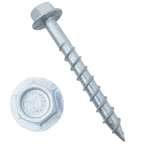 SD9112R500 Strong-Drive SD Connector Screws Compatible with Simpson Strong-Tie, #9 x 1-1/2" Heavy-Duty Joist Hanger Screws, 1/4" Hex Head with 0.370"-Dia, Mech Galv, Resists Wear (500ct)