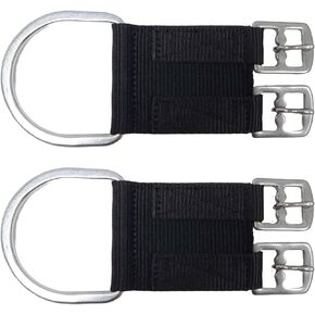 Tahoe Heavy-Duty Nylon & Stainless Steel Western to English Girth Converter, Set of 2, with 1-Year Warranty
