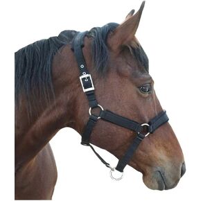 Horse Halter with Wool Lining, Adjustable Halter for Horses Satin Hardware to Prevent Friction, Breakaway Halters for Horses,Perfect for Traction and Performance