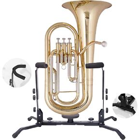 Adjustable Tuba Stand Holder – Durable, Lightweight, Foldable Design with Secure Locking System, Tuba Accessories