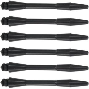 6 Pack Darts Shafts - Plastic Darts Stems Medium 2BA Thread, Apply to Darts Games/Darts Sports/Entertainmence/Party (45mm, Black)