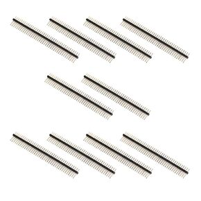 40Pin 1.27mm Pitch Single Row Right Angle Header Connector Strip(Pack of 10)