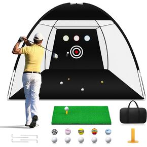 Golf Net, Golf Practice Net with Golf Hitting Mat, Home Golf Hitting Aid Nets for Backyard Driving Chipping Swing Training with Target/Balls/Tee/Bag Golf Accessories Gifts for Men/Golf Lovers in Saudi Arabia
