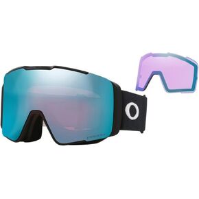 نظارات Oakley Line Miner PRO للتزلج الكبيرة/المتوسطة + عدسة احتياطية للرجال والنساء + حزمة مع مجموعة نظارات iWear المصممة