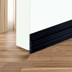 Door Draft Stopper Door Sweep Weather Stipping - Camel Home Self Adhesive Door Seal Soundproof Under Door Bottom Seal Strip Rubber Energy Saver Insulasion Weatherproof, 2" W X 39" L (White)