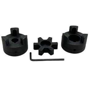 1/2" to 3/4" L075 Flexible 3-Piece L-Jaw Coupling Coupler Set & Rubber Spider for Log Wood Splitter,Multi-Flex Couplings L075-1/2-3/4