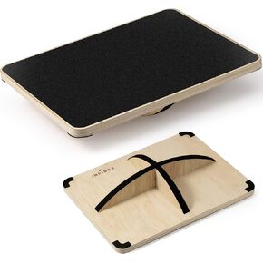 Multi-Optional Wooden Balance Board for all kind of balance tranning, Extra-Large Anti-Slip Wobble, Rocker and Plank Board for Balance and Core Training, Balancing Board for Under Desk