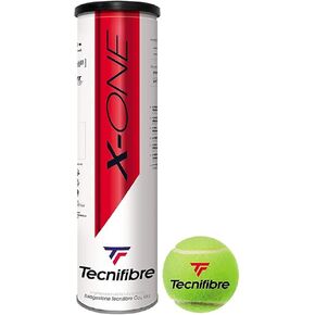 Tecnifibre X-ONE - Premium Hard Court Tennis Ball Cans in Multi-Packs, 4 Balls Per Can (3-18 Cans Available)