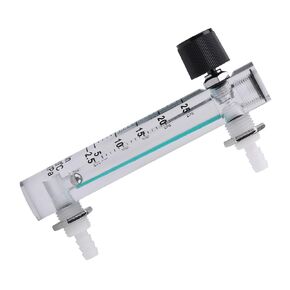 Gas Flowmeter with Control Valve 2.5~25LPM Oxygen Meter Detecting Oxygen Control Oxygen for Oxygen Air Gas, 8mm Hose Barb Connection 0.6MPa Pressure 0~60°C