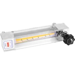 LZB-3 Glass Tube Liquid Flowmeter, Panel Type Water Meter Adjustable Black Knob Water Meter Panel Mount Type Flowmeter(10-100mL/min)