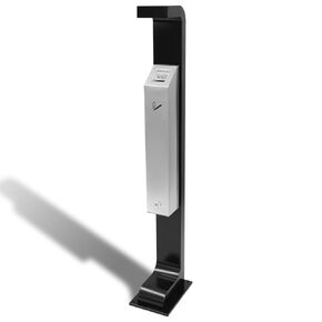 Wadoy Stainless Steel Trash Receptacle,Commercial Trash Disposal Standing Outdoor Rainproof 47 Inch Easy to Empty Available for Office,Sidewalk,Park