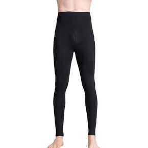 Grenasasilk رجل ميرينو الصوف + طبقة قاعدة الحرير الطقس البارد الحرارية طماق طويلة جونز الملابس الداخلية الصوف السراويل أسود كبير in Kuwait