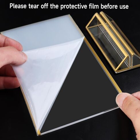 Gold Acrylic Sign Holder 5x7 Inch, 6 Pack Gold Acrylic Picture Frames, Clear Double Sided Menu Holder, Wedding Table Number Frames Vertical for Wedding Reception, Party Decoration,Restaurant Signs in Saudi Arabia