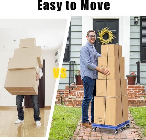 SOLEJAZZ Moving Furniture Dolly Connectable, 440 LBS Capacity Piano Dolly, Heavy Duty 4 Wheel Cart for Heavy Furniture, Black, 1 Pack in Saudi Arabia