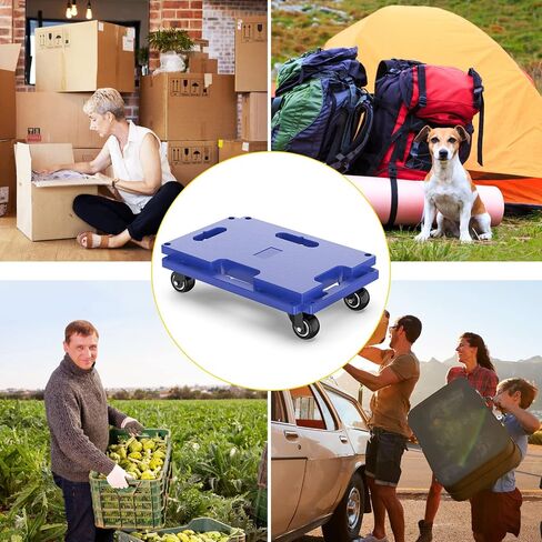 SOLEJAZZ Moving Furniture Dolly Connectable, 440 LBS Capacity Piano Dolly, Heavy Duty 4 Wheel Cart for Heavy Furniture, Black, 1 Pack in Saudi Arabia