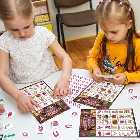 35Pcs Western Cowgirl Party Bingo Game 24 Players Wild West Cowgirl Themed Bingo Cards for Women Birthday Bachelorette Party Favors in Saudi Arabia