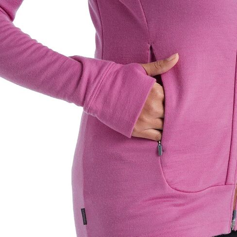 Icebreaker Women's Quantum Iii Long Sleeve Wool Athletic Zip Up Hoodie in Saudi Arabia