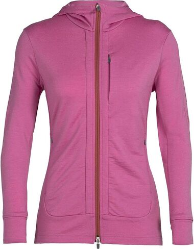 Icebreaker Women's Quantum Iii Long Sleeve Wool Athletic Zip Up Hoodie in Saudi Arabia